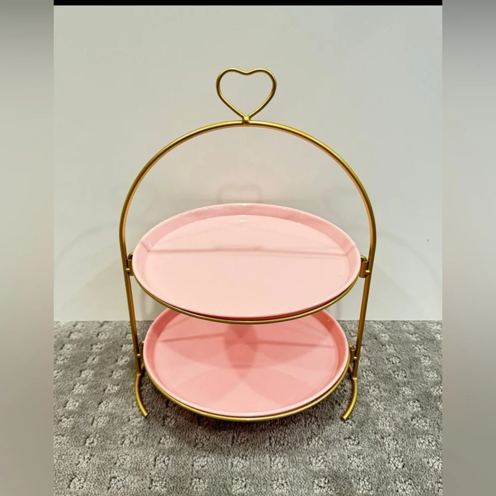 Valentine's Day Pink Heart Target Tiered Tray. Brand New.